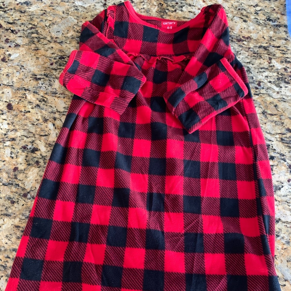 Carter girls fleece long sleeve pajamas nightgowns